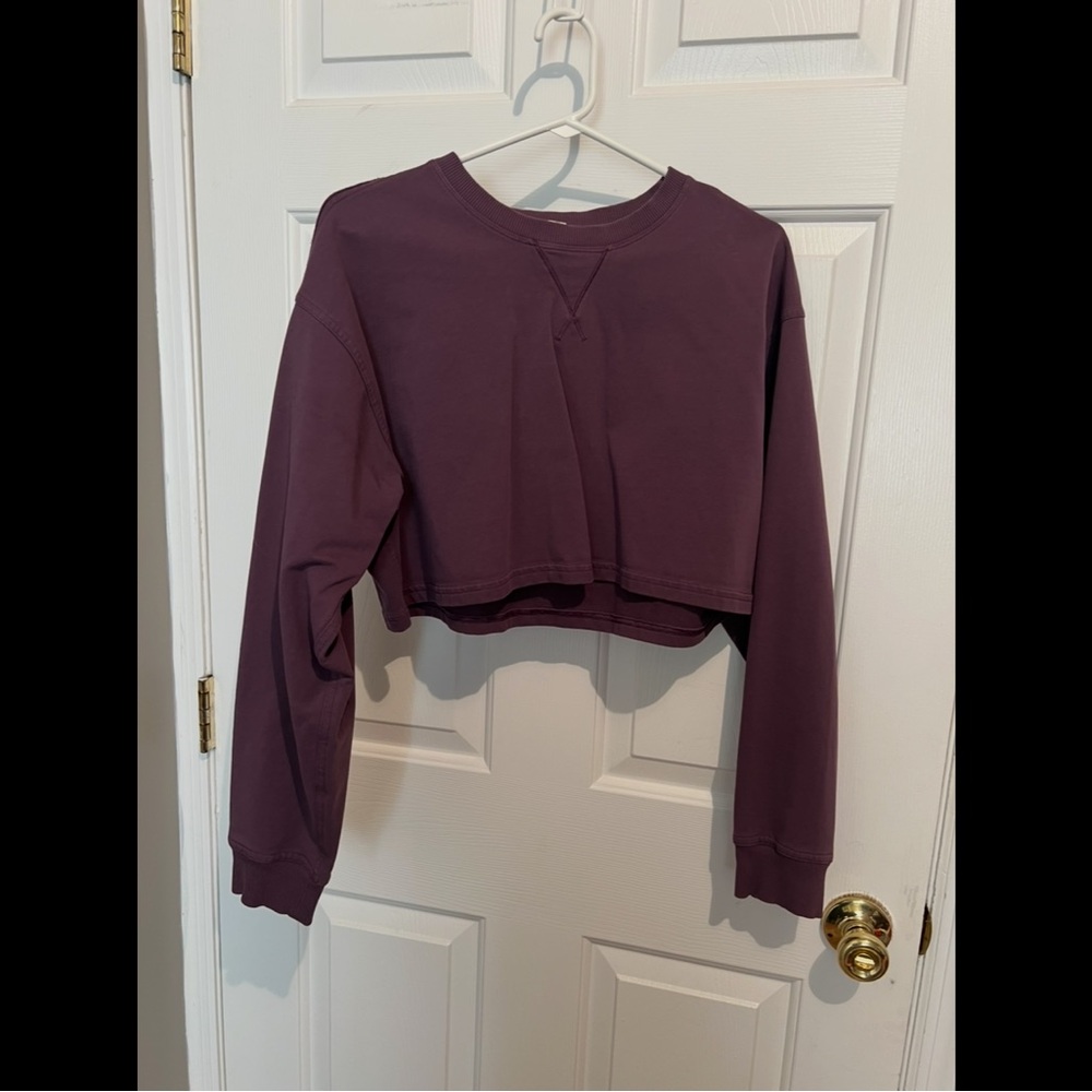 lululemon athletica Grape thistle ALL YOURS Cropped Sweater